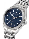 Buy Shop Maserati Triconic Quartz Blue Dial Silver Steel Strap Watch For Men - R8853139002 USA Online