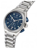 Buy Shop Maserati Triconic Quartz Blue Dial Silver Steel Strap Watch For Men - R8873639001 USA Online