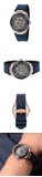 Buy Shop Maserati Triconic Skeleton Black Dial Blue Leather Strap Watch For Men - R8821139001 USA Online