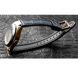 Buy Shop Maserati Triconic Skeleton Black Dial Blue Leather Strap Watch For Men - R8821139001 USA Online