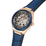 Buy Shop Maserati Triconic Skeleton Black Dial Blue Leather Strap Watch For Men - R8821139001 USA Online