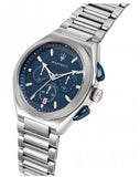 Maserati Triconic Quartz Blue Dial Silver Steel Strap Watch For Men - R8873639001