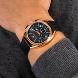 Buy Shop Maserati Trimarano Chronograph Black Dial Leather Strap Watch For Men - R8871632002 USA Online