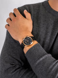 Buy Shop Maserati Trimarano Chronograph Black Dial Leather Strap Watch For Men - R8871632002 USA Online