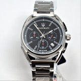 Buy Shop Maserati Trimarano Chronograph Black Dial Silver Stainless Steel Strap Watch For Men - R8873632003 USA Online