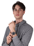Buy Shop Maserati Trimarano Chronograph Black Dial Silver Stainless Steel Strap Watch For Men - R8873632003 USA Online