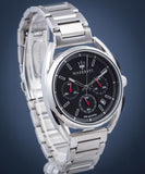 Buy Shop Maserati Trimarano Chronograph Black Dial Silver Stainless Steel Strap Watch For Men - R8873632003 USA Online