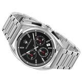 Buy Shop Maserati Trimarano Chronograph Black Dial Silver Stainless Steel Strap Watch For Men - R8873632003 USA Online