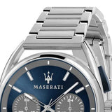Buy Shop Maserati Trimarano Chronograph Blue Dial Silver Steel Strap Watch For Men - R8873632004 USA Online
