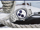 Buy Shop Maserati Trimarano Chronograph Silver Dial Silver Stainless Steel Strap Watch For Men - R8873632001 USA Online