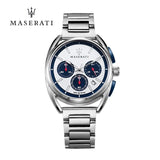 Buy Shop Maserati Trimarano Chronograph Silver Dial Silver Stainless Steel Strap Watch For Men - R8873632001 USA Online