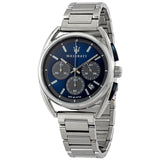 Maserati Trimarano Chronograph Blue Dial Silver Steel Strap Watch For Men - R8873632004