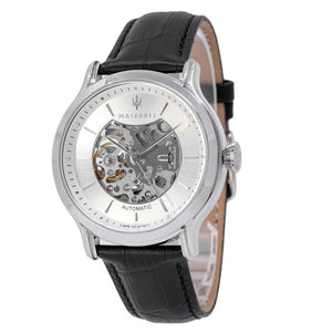 Buy Shop Maserati Epoca Automatic Skeleton Mechanical Silver Dial Watch For Men - R8821118003 USA Online