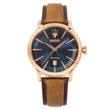 Buy Shop Maserati Epoca Blue Dial Brown Leather Strap Watch For Men - R8851118001 USA Online