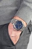 Maserati Triconic Quartz Blue Dial Silver Steel Strap Watch For Men - R8873639001