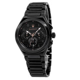 Maserati Triconic Quartz Black Dial Black Steel Strap Watch For Men - R8873639003