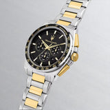 Buy Shop Maserati Velocità Chronograph Black Dial Two Tone Steel Strap Watch for Men - R8873652003 USA Online