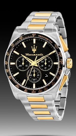 Buy Shop Maserati Velocità Chronograph Black Dial Two Tone Steel Strap Watch for Men - R8873652003 USA Online