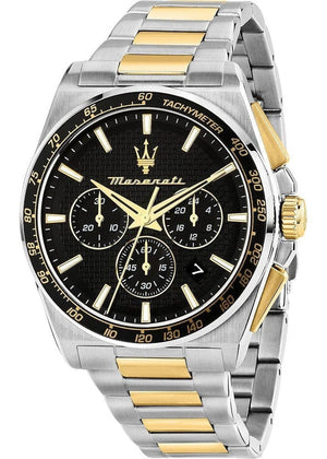 Buy Shop Maserati Velocità Chronograph Black Dial Two Tone Steel Strap Watch for Men - R8873652003 USA Online