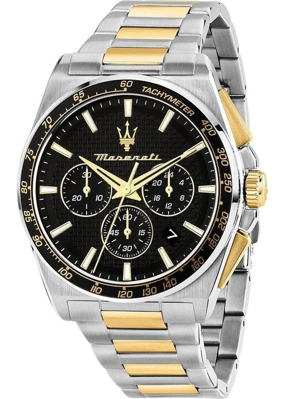 Buy Shop Maserati Velocità Chronograph Black Dial Two Tone Steel Strap Watch for Men - R8873652003 USA Online