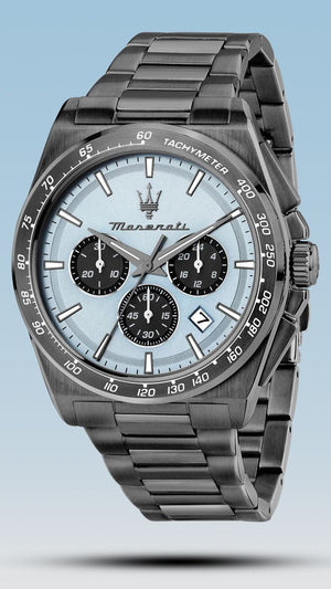 Buy Shop Maserati Velocità Chronograph Blue Dial Black Steel Strap Watch for Men - R8873652004 USA Online