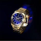 Buy Shop Maserati Velocità Chronograph Blue Dial Gold Steel Strap Watch for Men - R8873652002 USA Online