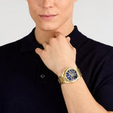 Buy Shop Maserati Velocità Chronograph Blue Dial Gold Steel Strap Watch for Men - R8873652002 USA Online