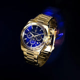 Buy Shop Maserati Velocità Chronograph Blue Dial Gold Steel Strap Watch for Men - R8873652002 USA Online