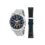 Buy Shop Maserati Velocità Chronograph Blue Dial Silver Steel Strap Watch for Men - R8873652001 USA Online