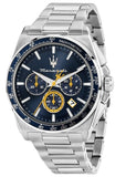 Buy Shop Maserati Velocità Chronograph Blue Dial Silver Steel Strap Watch for Men - R8873652001 USA Online