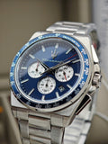 Buy Shop Maserati Velocità Chronograph Blue Dial Silver Steel Strap Watch for Men - R8873652005 USA Online