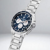 Buy Shop Maserati Velocità Chronograph Blue Dial Silver Steel Strap Watch for Men - R8873652005 USA Online