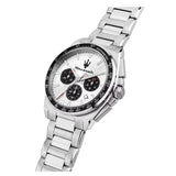 Buy Shop Maserati Velocità Chronograph Silver Dial Silver Steel Strap Watch for Men - R8873652006 USA Online