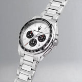Buy Shop Maserati Velocità Chronograph Silver Dial Silver Steel Strap Watch for Men - R8873652006 USA Online