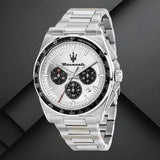 Buy Shop Maserati Velocità Chronograph Silver Dial Silver Steel Strap Watch for Men - R8873652006 USA Online