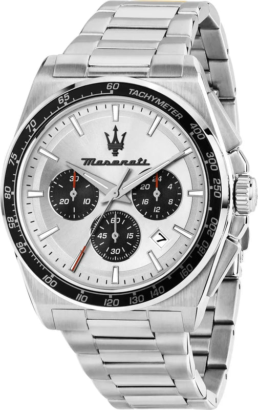 Buy Shop Maserati Velocità Chronograph Silver Dial Silver Steel Strap Watch for Men - R8873652006 USA Online