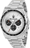Buy Shop Maserati Velocità Chronograph Silver Dial Silver Steel Strap Watch for Men - R8873652006 USA Online