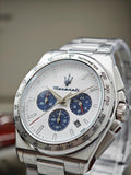 Buy Shop Maserati Velocità Chronograph White Dial Silver Steel Strap Watch for Men - R8873652007 USA Online
