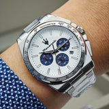 Buy Shop Maserati Velocità Chronograph White Dial Silver Steel Strap Watch for Men - R8873652007 USA Online