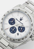 Buy Shop Maserati Velocità Chronograph White Dial Silver Steel Strap Watch for Men - R8873652007 USA Online