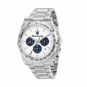 Buy Shop Maserati Velocità Chronograph White Dial Silver Steel Strap Watch for Men - R8873652007 USA Online