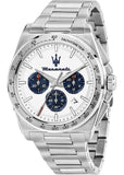 Buy Shop Maserati Velocità Chronograph White Dial Silver Steel Strap Watch for Men - R8873652007 USA Online