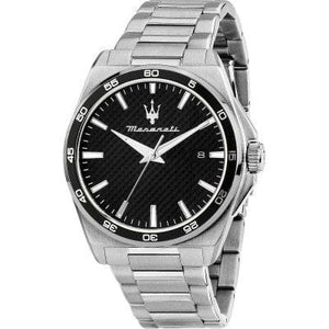 Buy Shop Maserati Velocità Date Black Dial Silver Steel Strap Watch for Men - R8853152002 USA Online