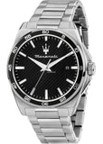 Buy Shop Maserati Velocità Date Black Dial Silver Steel Strap Watch for Men - R8853152002 USA Online