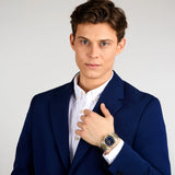 Buy Shop Maserati Velocità Date Blue Dial Two Tone Steel Strap Watch for Men - R8853152001 USA Online