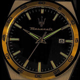 Buy Shop Maserati Velocità Date Blue Dial Two Tone Steel Strap Watch for Men - R8853152001 USA Online