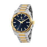 Buy Shop Maserati Velocità Date Blue Dial Two Tone Steel Strap Watch for Men - R8853152001 USA Online