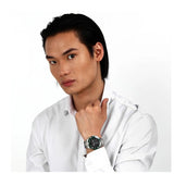 Buy Shop Maserati Competizione Chronograph Black Dial Silver Steel Strap Watch For Men - R8873600008 USA Online