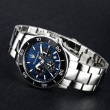 Buy Shop Maserati Competizione Chronograph Blue Dial Silver Steel Strap Watch For Men - R8873600009 USA Online