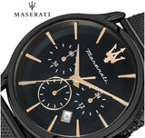 Buy Shop Maserati Epoca Chronograph Black Dial Black Mesh Strap Watch For Men - R8873618013 USA Online